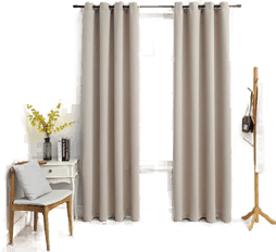 Vidaxl Lystette gardiner beige 140x225 cm