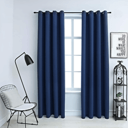 Vidaxl Lystette gardiner blå 140x245 cm