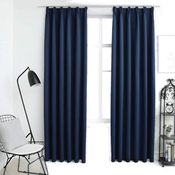 Vidaxl Lystette gardiner blå 140x245 cm