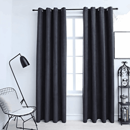 Vidaxl Lystette gardiner antrasitt 140x225 cm