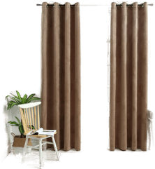 Vidaxl Lystette gardiner fløyel beige 140x175 cm