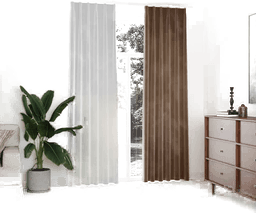 Vidaxl Lystette gardiner fløyel beige 140x245 cm