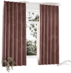 Vidaxl Lystette gardiner fløyel antikk rosa 140x175cm