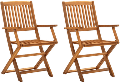 Vidaxl Klappstoler 2 stk akasie