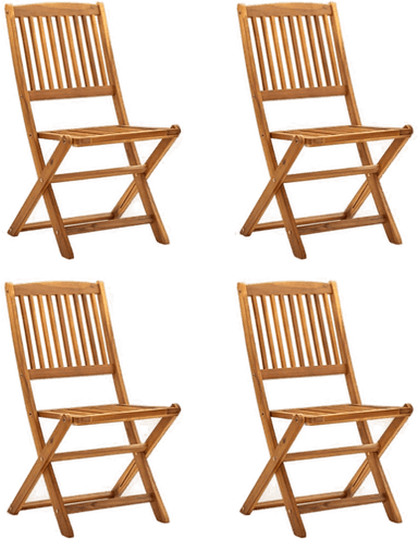 Vidaxl Klappstoler 4 stk akasie