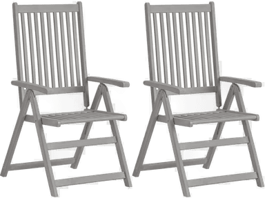 Vidaxl Hagelenestol 2 stk grå