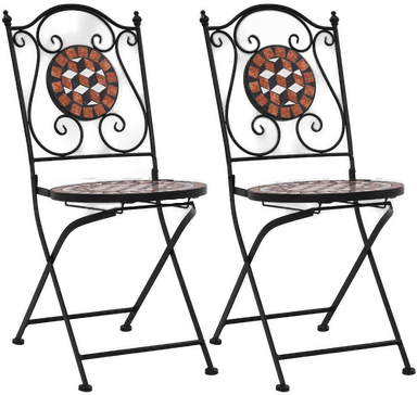 Vidaxl Mosaikkbistrostoler 2 stk brun