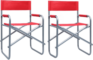Vidaxl Regissørstoler 2 stk rød