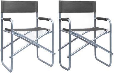 Vidaxl Regissørstoler 2 stk grå
