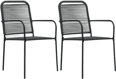 Vidaxl Hagestoler 2 stk svart