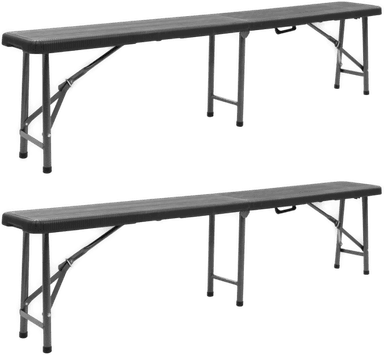 Vidaxl Sammenleggbare hagebenker 180 cm 2 stk