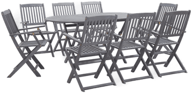 Vidaxl Utendørs spisestue 9 deler