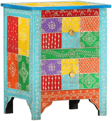 Vidaxl Håndmalt nattbord 40x30x50 cm