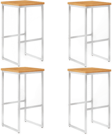 Vidaxl Barkrakker 4 stk akasie og stål