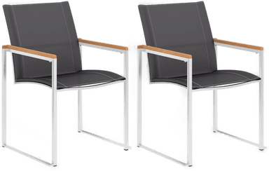 Vidaxl Hagestoler 2 stk grå