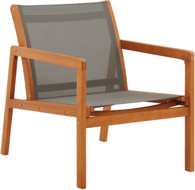 Vidaxl Utendørs lenestol grå