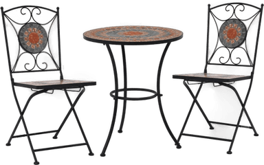 Vidaxl Mosaikkbistrosett 3 deler