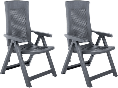 Vidaxl Hagelenestoler 2 stk antrasitt