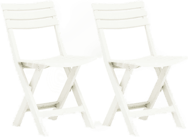 Vidaxl Foldbare hagestoler 2 stk hvit
