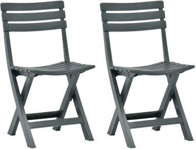 Vidaxl Foldbare hagestoler 2 stk grønn
