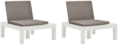 Vidaxl Hagelenestoler med puter 2 stk