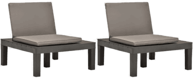 Vidaxl Hagelenestoler med puter 2 stk