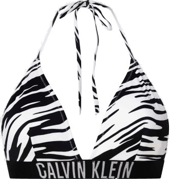 Calvin Klein Print Triangle Bikini Top Zebra