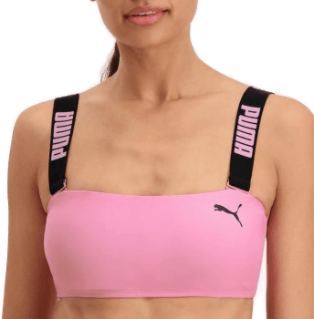 Puma Bandeau Bikini Top Rosa