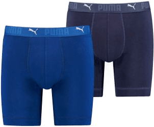 Puma Sport Cotton Long Boxer Blå