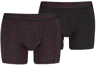 Levis 2P Logo Boxer Svart/Rød Medium