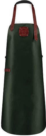 Witloft Lærforkle Grønn/Cognac