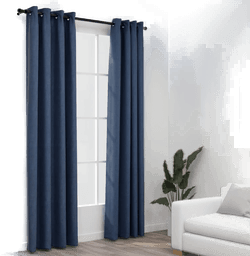 Vidaxl Lystette gardiner blå 140x225 cm