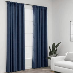 Vidaxl Lystette gardiner 140x225 cm blå