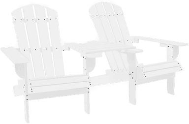Vidaxl Adirondack hagestoler hvit
