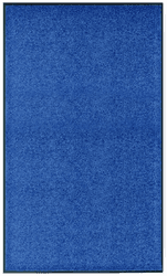 Vidaxl Dørmatte vaskbar blå 90x150 cm