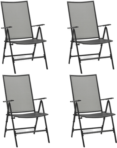 Vidaxl Sammenleggbare stoler 4 stk antrasitt