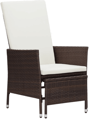 Vidaxl Utendørs lenestol brun