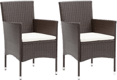 Vidaxl Hagespisestoler 2 stk brun