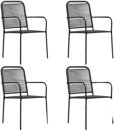 Vidaxl Hagestoler 4 stk svart