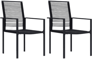 Vidaxl Hagestoler 2 stk svart