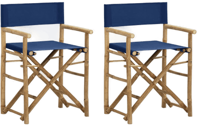 Vidaxl Sammenleggbare regissørstoler 2 stk blå
