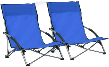 Vidaxl Sammenleggbare strandstoler 2 stk