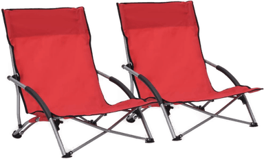 Vidaxl Sammenleggbare strandstoler 2 stk