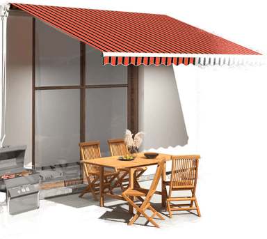 Vidaxl Erstatningsduk markise oransje og brun 4,5x3,5 m