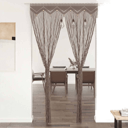 Vidaxl Makramé gardin taupe 140x240 cm