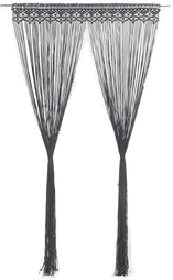 Vidaxl Makramé gardin antrasitt 140x240 cm