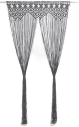 Vidaxl Makramé gardin antrasitt 140x240 cm