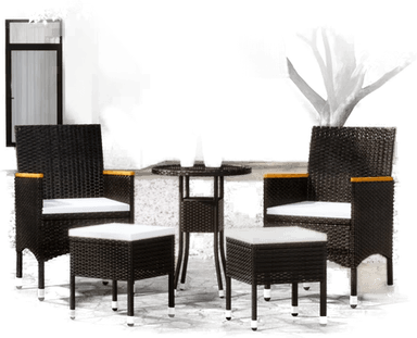 Vidaxl Hagesofagruppe 5 deler