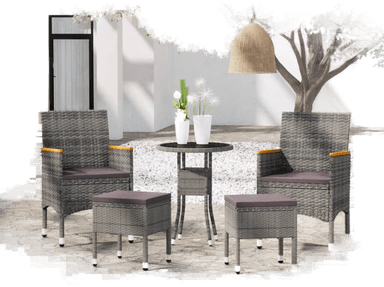 Vidaxl Hagesofagruppe 5 deler