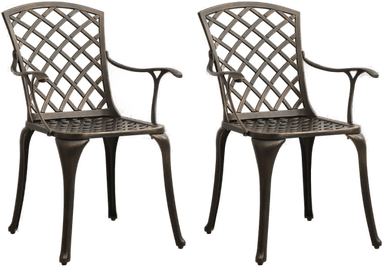 Vidaxl Hagestoler 2 stk bronse